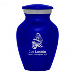 Sailing Ship Keepsake Urn - Midnight Blue