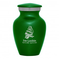 Sailing Ship Keepsake Urn - Shamrock Green
