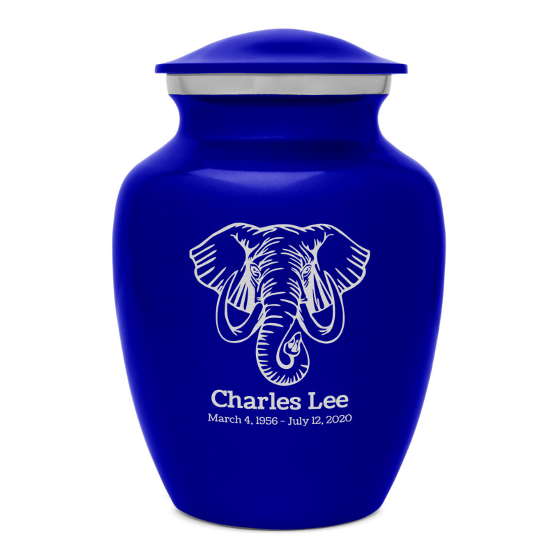 Elephant Sharing Urn - Midnight Blue