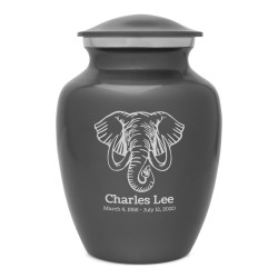 Elephant Sharing Urn - Gunmetal Gray