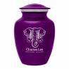 Elephant Sharing Urn - Purple Luster