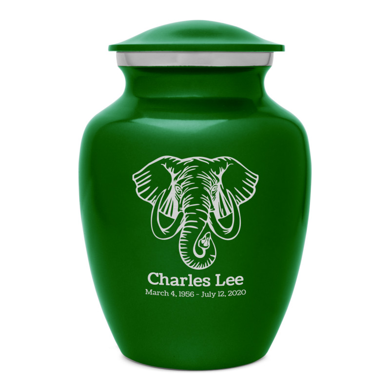 Elephant Sharing Urn - Shamrock Green