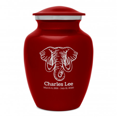 Elephant Sharing Urn - Ruby Red
