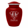 Elephant Sharing Urn - Ruby Red