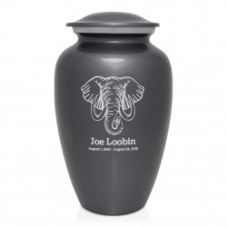 Elephant Cremation Urn - Gunmetal Gray