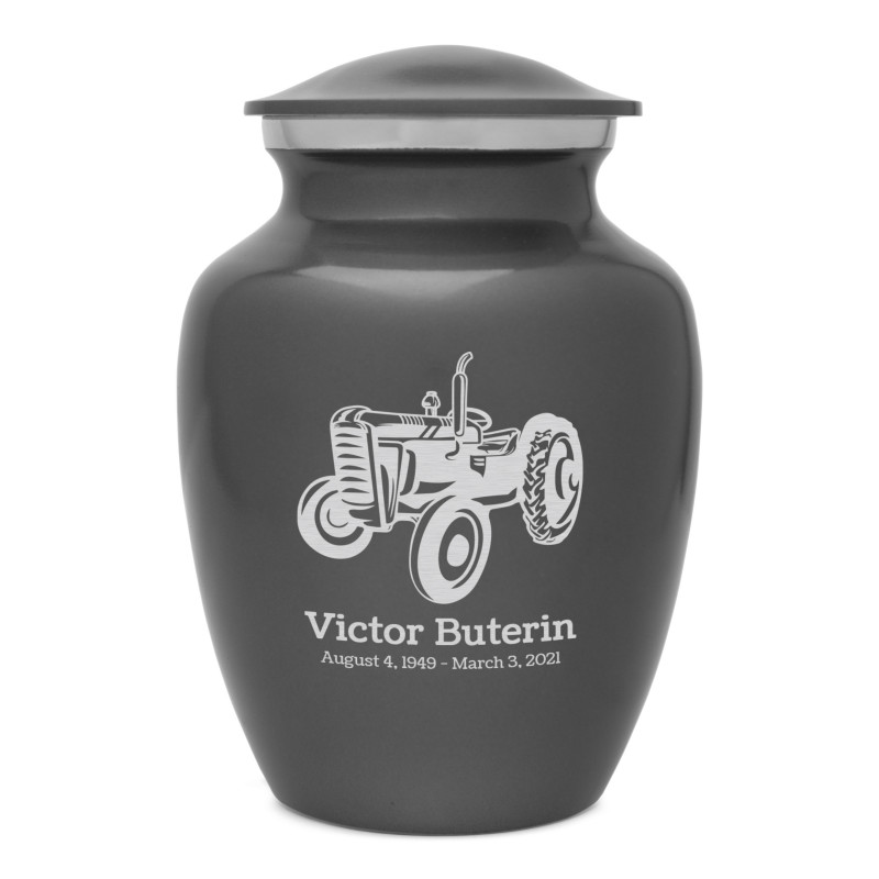 Classic Tractor Sharing Urn - Gunmetal Gray