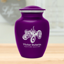 Classic Tractor Sharing Urn - Purple Luster