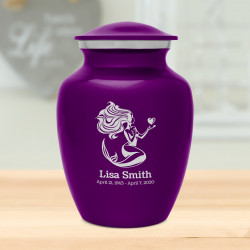 Mermaid Sharing Urn - Purple Luster