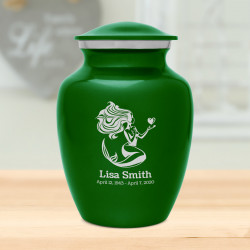 Mermaid Sharing Urn -Shamrock Green