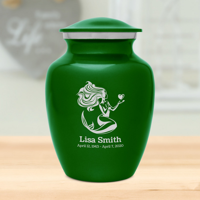 Mermaid Sharing Urn - Shamrock Green