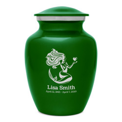 Mermaid Sharing Urn -Shamrock Green