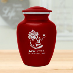 Mermaid Sharing Urn - Ruby Red
