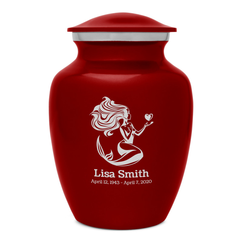 Mermaid Sharing Urn - Ruby Red