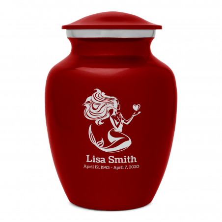 Mermaid Sharing Urn - Ruby Red