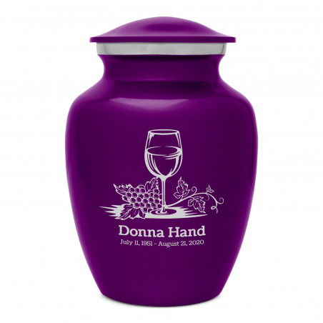 Wine Sharing Urn - Purple Luster