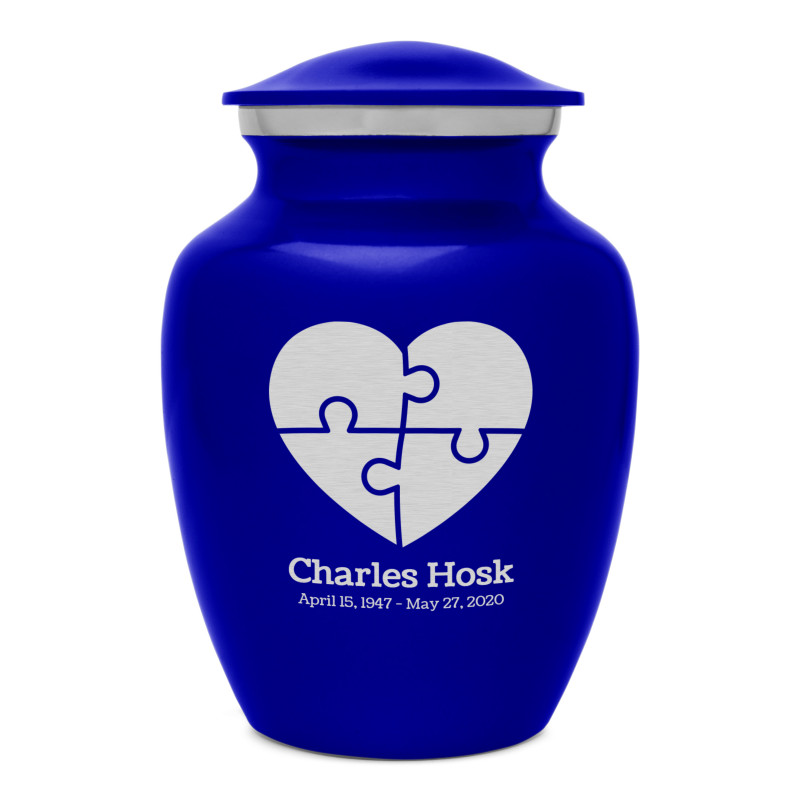 Autism Puzzle Sharing Urn - Midnight Blue