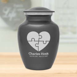 Autism Puzzle Sharing Urn - Gunmetal Gray