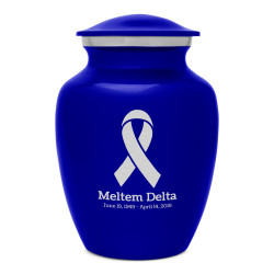 Cancer Ribbon Sharing Urn - Midnight Blue