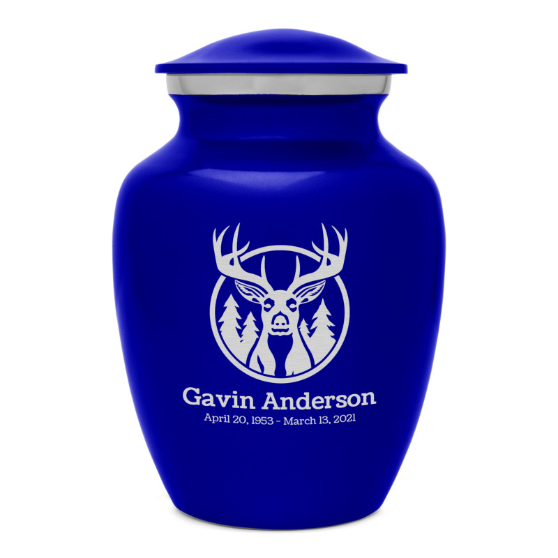 Deer Sharing Urn - Midnight Blue