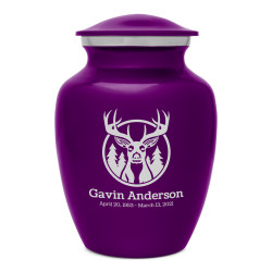Deer Sharing Urn - Purple Luster