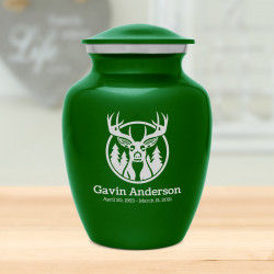 Deer Sharing Urn - Shamrock Green