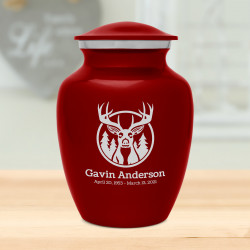 Deer Sharing Urn - Ruby Red