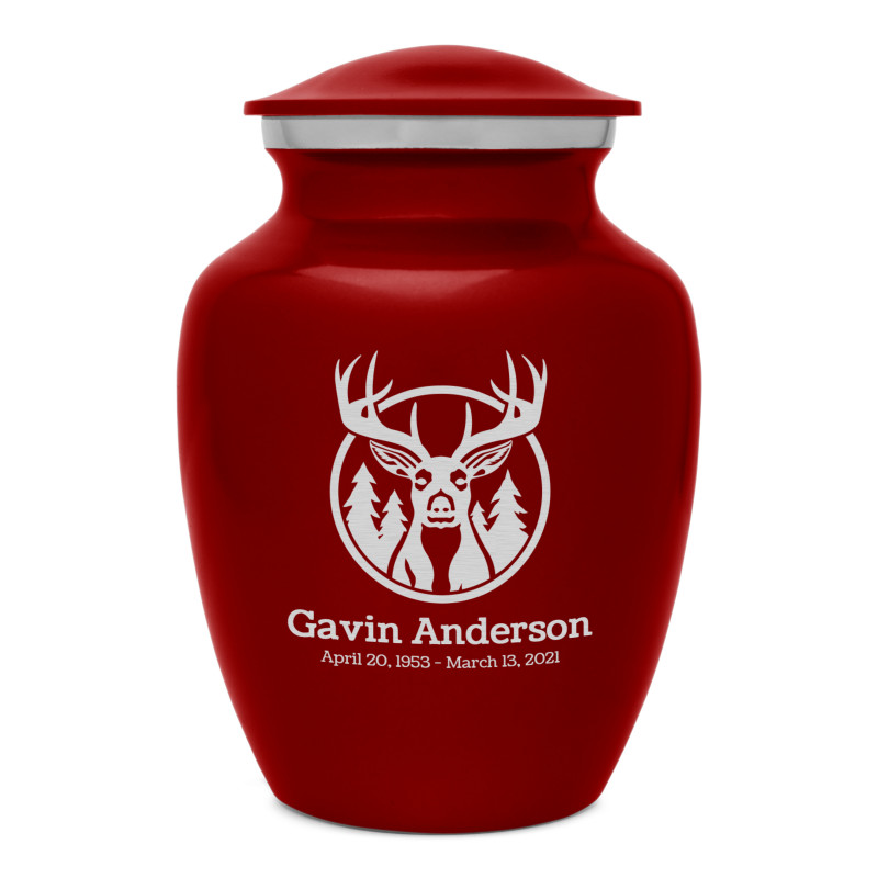 Deer Sharing Urn - Ruby Red