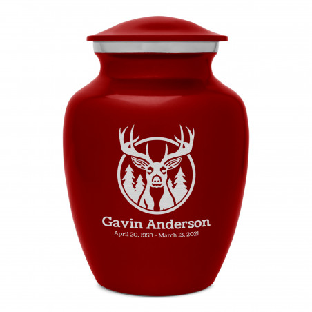 Deer Sharing Urn - Ruby Red