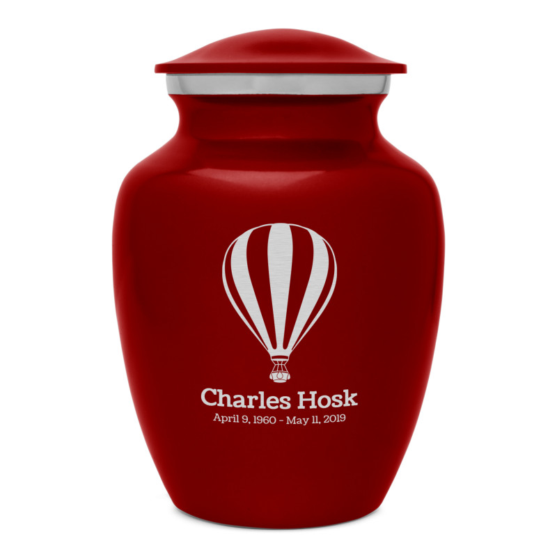 Hot Air Balloon Sharing Urn - Ruby Red