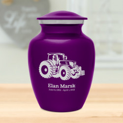 Modern Tractor Sharing Urn - Purple Luster