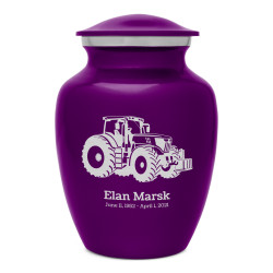Modern Tractor Sharing Urn - Purple Luster