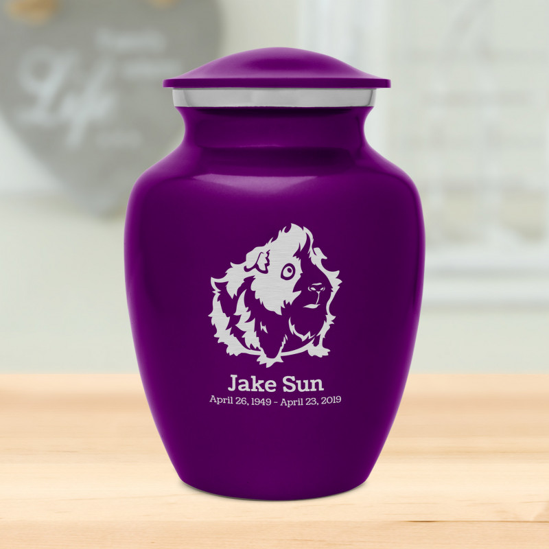 Small Guinea Pig Urn - Purple Luster