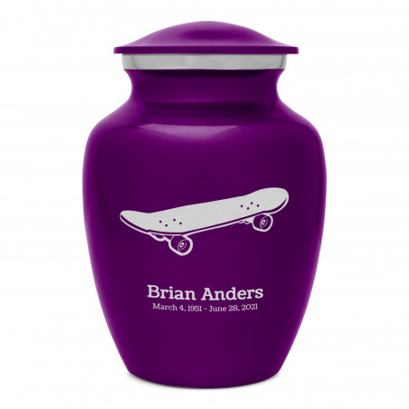 Skateboard Sharing Urn - Purple Luster