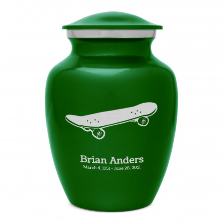 Skateboard Sharing Urn - Shamrock Green
