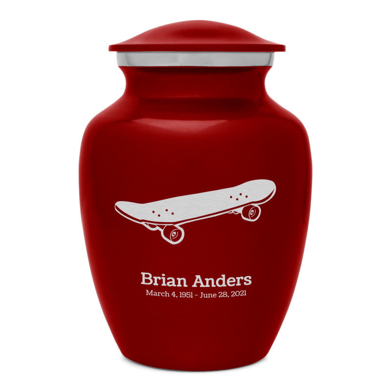 Skateboard Sharing Urn - Ruby Red