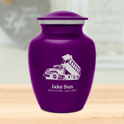 Dump Truck Sharing Urn - Purple Luster