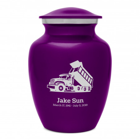 Dump Truck Sharing Urn - Purple Luster