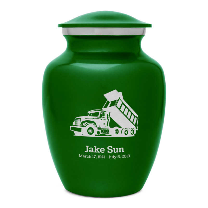 Dump Truck Sharing Urn - Shamrock Green