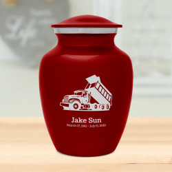 Dump Truck Sharing Urn - Ruby Red
