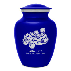 Riding Lawn Mower Sharing Urn - Midnight Blue