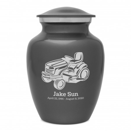Riding Lawn Mower Sharing Urn - Gunmetal Gray