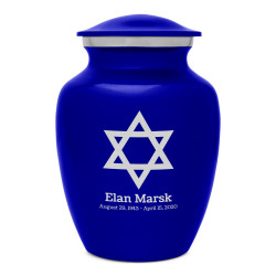 Star of David Sharing Urn - Midnight Blue