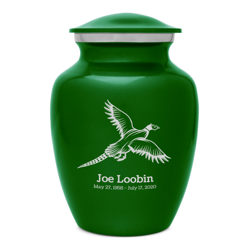 Pheasant Sharing Urn - Shamrock Green