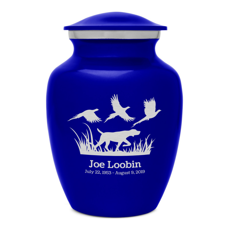 Hunting Dog Sharing Urn - Midnight Blue