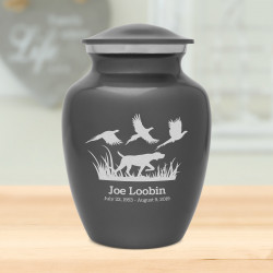 Hunting Dog Sharing Urn - Gunmetal Gray