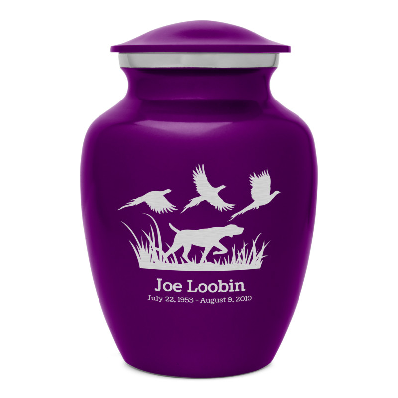 Hunting Dog Sharing Urn - Purple Luster