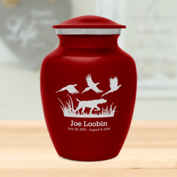 Hunting Dog Sharing Urn - Ruby Red