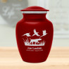 Hunting Dog Sharing Urn - Ruby Red