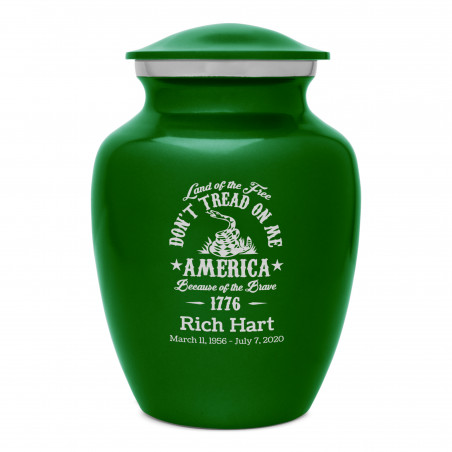 Don't Tread On Me Sharing Urn - Shamrock Green