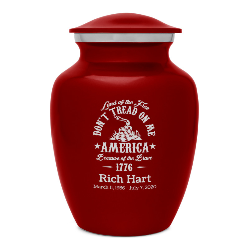 Don't Tread On Me Sharing Urn - Ruby Red